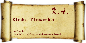 Kindel Alexandra névjegykártya